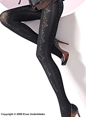 Tights with flower vine